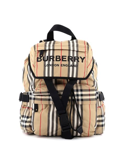 burberry logo print nylon backpack